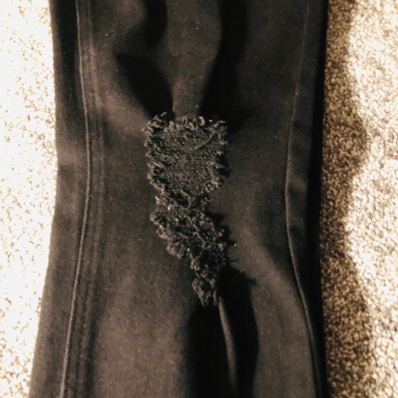 BLACK VANILLA STAR high rise Jeggings! Destructed Sz 9 - Picture 7 of 15